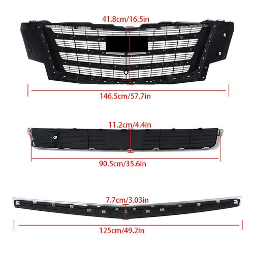 DURAFORCE New Bumper Grille Hood Molding Lower Front For Cadillac Escalade 15-20 Plastic