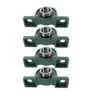 DURAFORCE 4 Pcs UCP208-24 Pillow Block Bearing Solid Base 1-1/2" Bore Self-Aligning