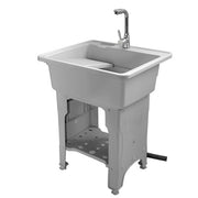 DURAFORCE 80 Freestanding Sink Commercial Laundry & Utility Room Sinks with Faucet Gray
