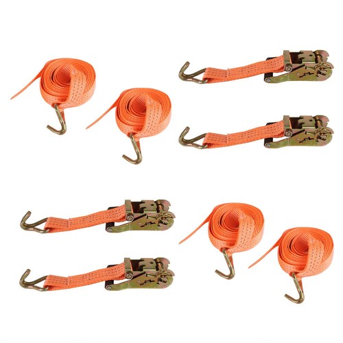 DURAFORCE 1.5" x 15' 4000 lb Ratchet Straps J Hook Heavy Duty Tie Downs New 4pcs