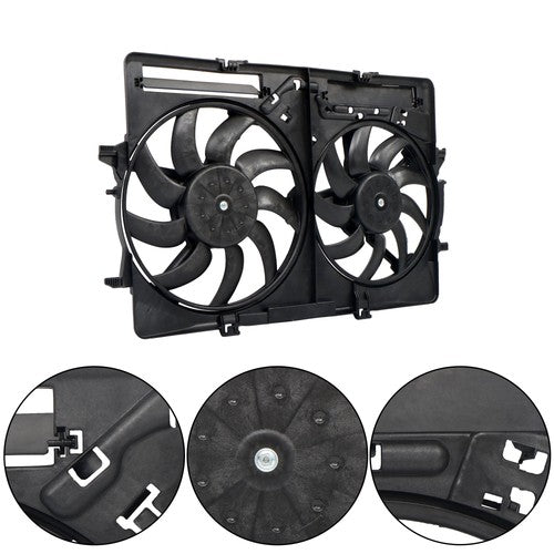 DURAFORCE For Audi S4/S5 2013-2015 Dual Radiator Condenser Cooling Fan Assembly AU3115113