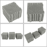 DURAFORCE 12"x12" Gray PVC Non-Slip Interlocking Drainage Floor Mat For Bathroom 55 Pack