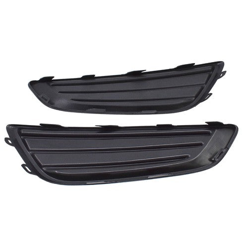 DURAFORCE Left&Right Black Fog Light Cover For Ford Focus 15-2017 2018 Frame Bezel Trim