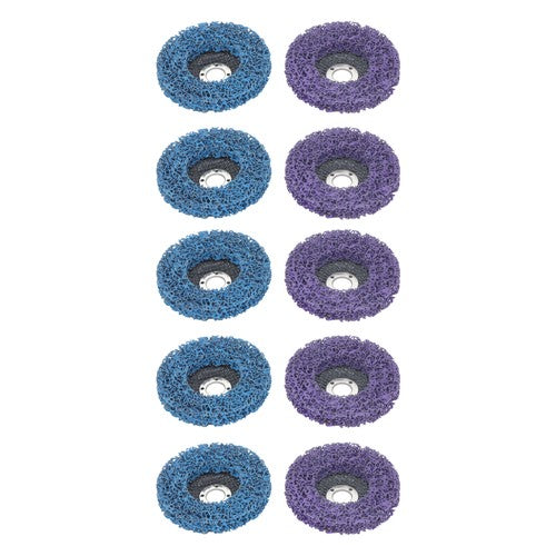 DURAFORCE (5 pieces each in purple and blue) 10 Pack of 4' x 5/8' Diamond Discs