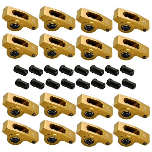 DURAFORCE 1.7 Ratio 7/16" Stud Gold Roller Rocker Arms Kit For Chevy BBC 396 402 427 454