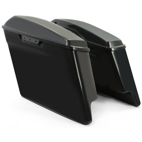 5 Stretched Extended Hard Saddle Bags For Harley Touring 14-24 Road King Glide