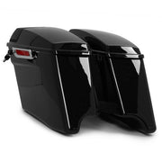 DURAFORCE 4" Stretched Extended Hard Saddlebags 5x7" Speaker Lid For Harley Touring 14+