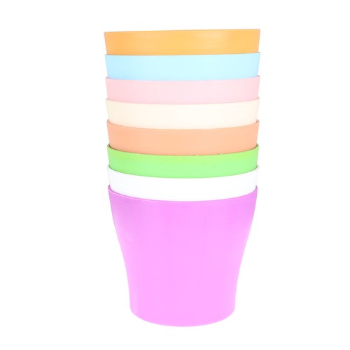 DURAFORCE Plastic Plant Container Colorful Plant Flower Pots Nursery Seedlings 8 × 5.5In