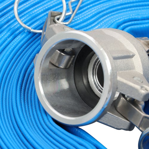 DURAFORCE 1-1/4" x 100' Pvc Backwash Discharge Hose For Swimming Pools W/ Pin Lug Fittings