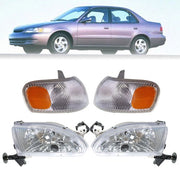 DURAFORCE For Toyota Corolla 1998-2000 Corner Parking Signal Lights Headlights Combo Set