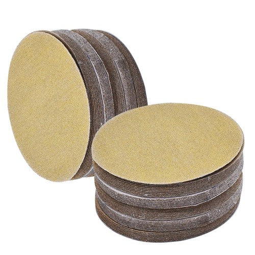 DURAFORCE 100 Pack 5 Inch 240 Grit Hook Loop Pads Sanding Discs NO-Hole Sand Paper