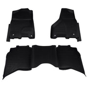 DURAFORCE TPE Floor Mats Front LH & RH Fits Dodge Ram 1500 2500 3500 Crew Cab 2013-2018