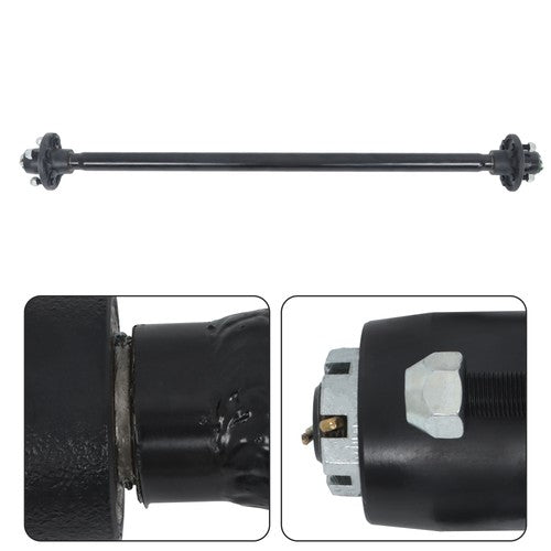 DURAFORCE 4 lug-4" 44" HF 2K 2000lbs Trailer Axle w/ U-Bolt Kit For RVs trucks trailers