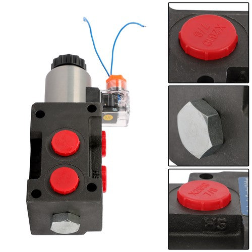 DURAFORCE 13 GPM Solenoid 12V DC 6 Port Hydraulic Adjustable Variable Flow Control Valve