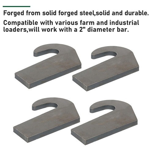 DURAFORCE 4 Mounting Brackets for Pin Type over the Bucket Loader Pallet Forks Weld 6500lb