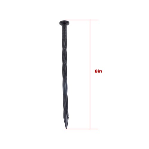 DURAFORCE Garden Spiral Landscape Spikes 70PCS 8 Inch Plastic Landscape Anchoring Spikes