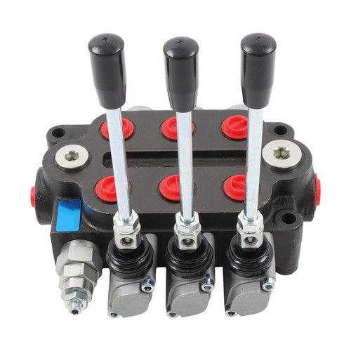DURAFORCE 3 Spool 25 GPM Hydraulic Directional Control Valve Tractor Loader Double Acting