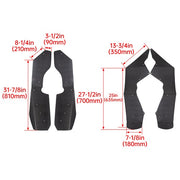 DURAFORCE Fender Flares / Extensions Black Plastic For 2009-2014 Polaris RZR S 800