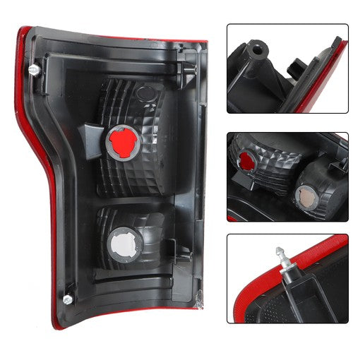 DURAFORCE Fit For Ford F-150 2015-2017 2pcs New Left+Right Red Rear Tail Brake Light Lamp