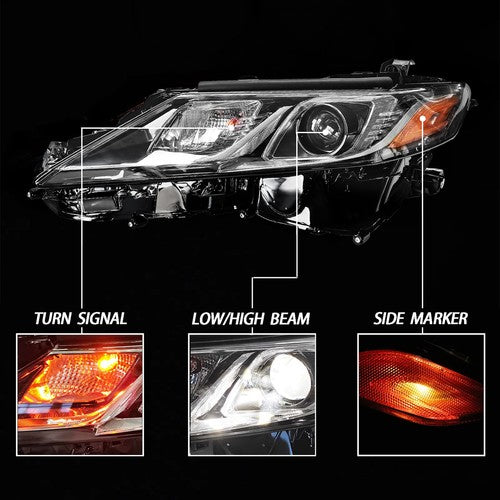 DURAFORCE Headlight RH W/Bulb For 2018-2024 Toyota Camry SE LE Passenger Side 8111006C40