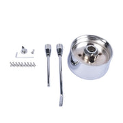 DURAFORCE 28" Chrome Tilt Manual Style Steering Column with Wheel Adapter No Key Hot Rod