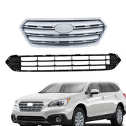 DURAFORCE Plastic Front Upper & Lower Grilles 2 Pcs Fit For Subaru Outback 2015-2017