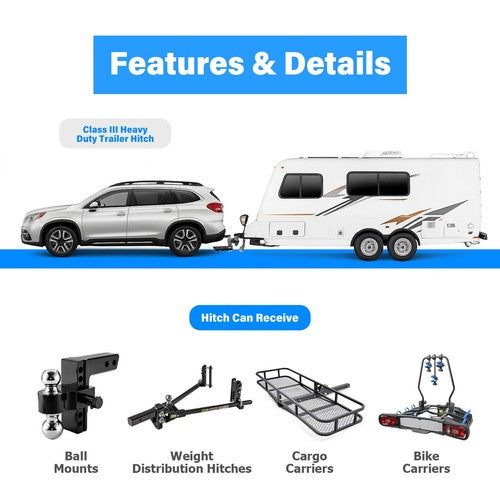 Class 3 Trailer Hitch Towing Receiver for Subaru Ascent All Styles 2019-2025