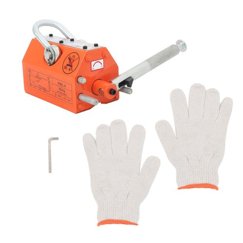 DURAFORCE 1320LBS 600kg Steel Magnetic Lifter Heavy Duty Crane Hoist, 2 Safety Factor