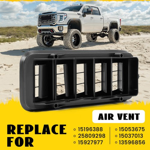 Back Panel Air Vent Grille Relief for 1999-2021 Chevy Silverado GMC Sierra