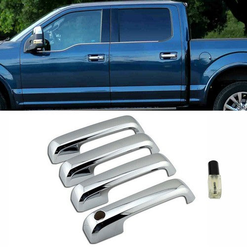 DURAFORCE For 2017 - 2020 Ford F-250 F450 Chrome Door Handle Covers w/o Smart Keyless