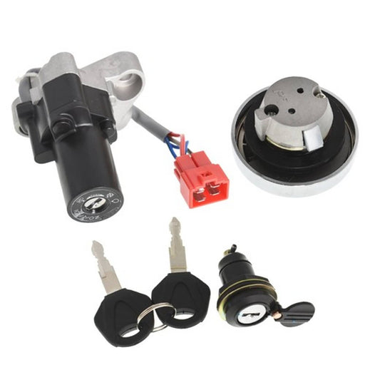DURAFORCE Ignition Switch Fuel Cap Seat Lock Keys For 1999-2016 Yamaha V-STAR 650 1100