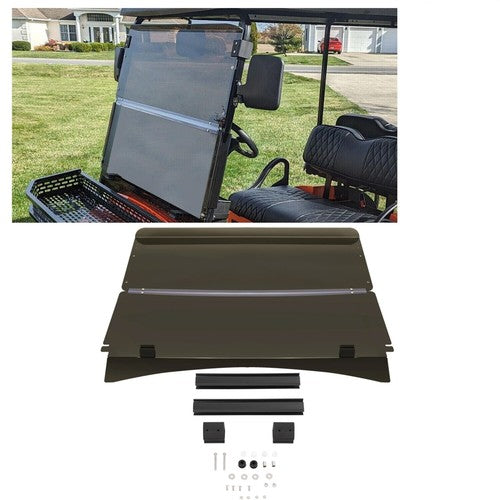 DURAFORCE For 2014- UP EZGO TXT Golf Cart Windshield Windscreen Fold Down Folding Tinted
