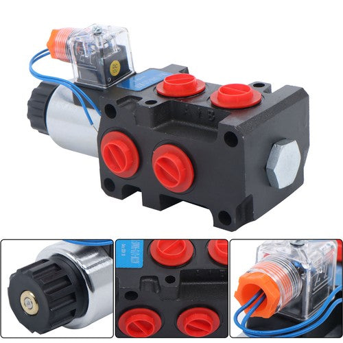 DURAFORCE 13GPM Hydraulic Adjustable Variable Flow Control Valve 6 Port 12V DC New
