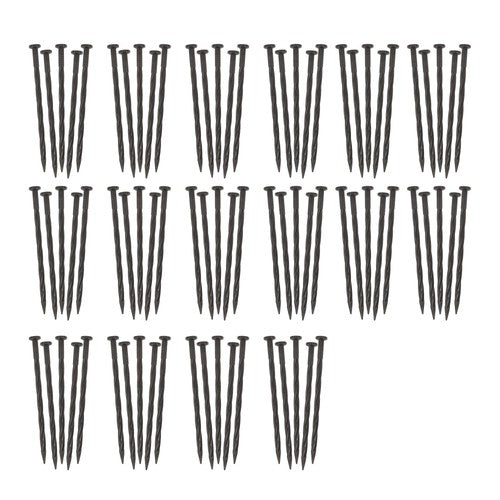 DURAFORCE 80PCS 8 Inch Plastic Landscape Anchoring Spikes, Garden Spiral Landscape Spikes