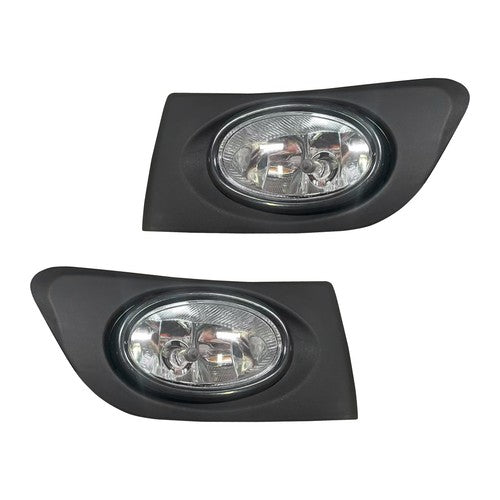 DURAFORCE Fit 2001-2003 Honda Civic Front Bumper Fog lights Clear Lens Halogen Fog lamp