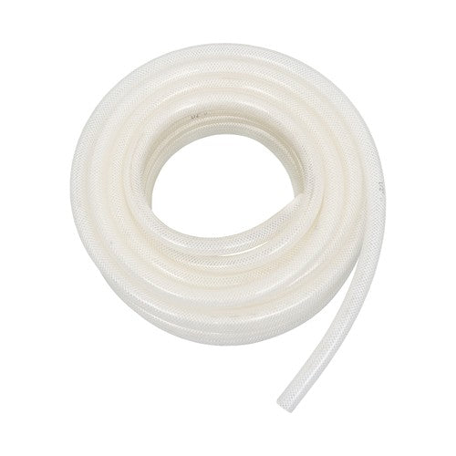 DURAFORCE High Pressure Water Hose 50FT Braided Clear PVC Vinyl Tubing 1/2" ID 3/4" OD