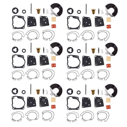 DURAFORCE 6X Carburetor Kits For Johnson Evinrude 18-7247 438996 436852 V4, V6 (90-175 HP)