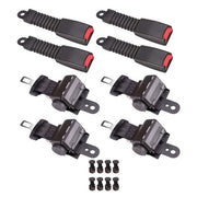 DURAFORCE 4Sets 42" Golf Cart Seat Belts Lap Set Retractable Fits For EZGO/Yamaha/Club Car