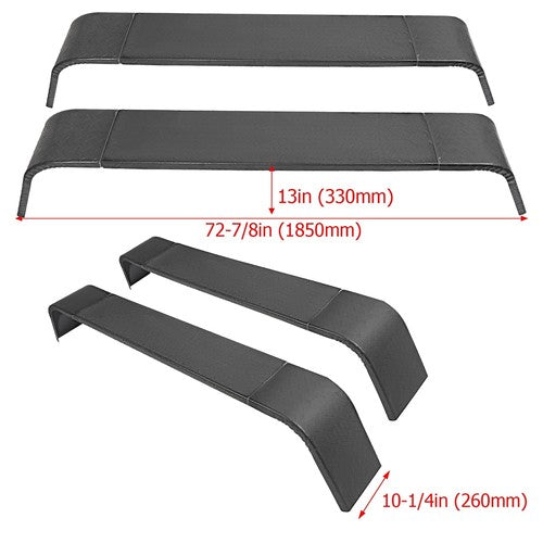 DURAFORCE 13"-15" Tires Steel Diamond Tread Plate Tandem Axle Trailer Fenders 10"x72"x13"