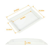 DURAFORCE 22"x14" Inner Dome with Clear Window White Plastic For RV Skylight Opening