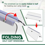 DURAFORCE Clear Folding Windshield Golf Cart Windscreen For Club Car Precedent 2004-UP