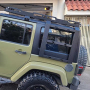 DURAFORCE Roof Rack Cargo Carrier Luggage W/ 2 Ladders For Jeep Wrangler JK 4-Door 2007-18