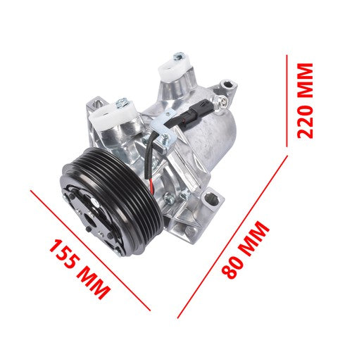 DURAFORCE AC Compressor 6 Grooves for Nissan Kicks 2018-2024 Versa 2020-2025 S SR SV 1.6L