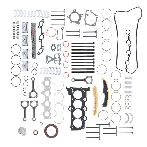 DURAFORCE Engine Piston Gasket Valve Bearing Timing Kit w/Rods For 16-18 Hyundai Tucson L4