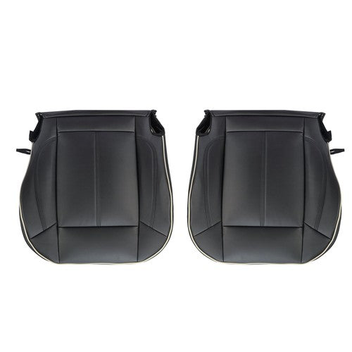 DURAFORCE Driver&passenger Bottom Seat Cover Fit For Hummer H3 2006-2010 Black Leather