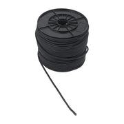 DURAFORCE Black Nylon Solid Braid Rope High UV & Abrasion Resistance 1/4 Inch × 500ft