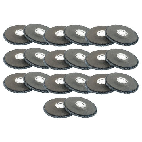 DURAFORCE 20 Pcs 4.5" x 7/8" 80 Grit Flap Discs Grinding Wheels T29 for Angle Grinder