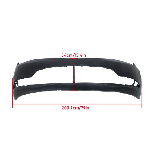 DURAFORCE For Chrysler 200 2015 2016 2017 2018 Black Front Bumper Cover W/o Sensor Holes