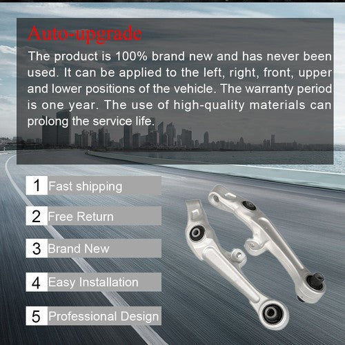 DURAFORCE For Nissan 350Z Infiniti G35 03-04 RWD New Front Control Arms Tierods Sway Bars