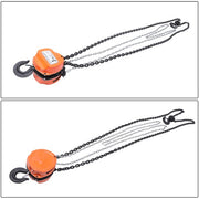 DURAFORCE Hand Chain Hoist Steel 3Ton/6600 Lbs10ft/3m 360° swivel hook 1m lifting strap
